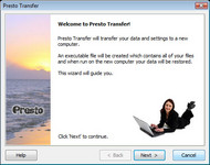 Presto Transfer QuickBooks screenshot